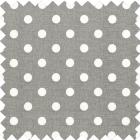Hobby Gift: Sewing Machine Bag: Matt PVC: Grey Linen Polka Dot: Item size: (d/w/h) 20 x 44 x 38cm.