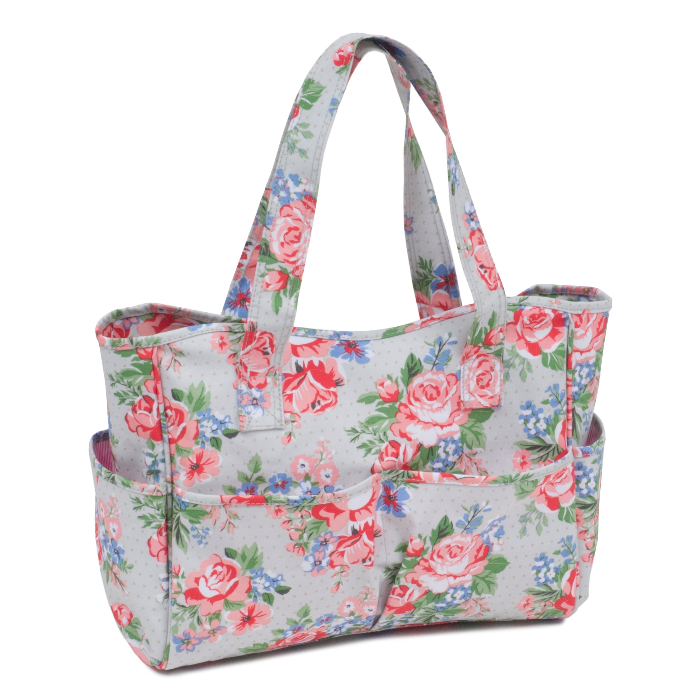 Hobby Gift: Sewing Machine Bag: Matt PVC: Rose: Item size: (d/w/h) 20 x 44 x 38cm.