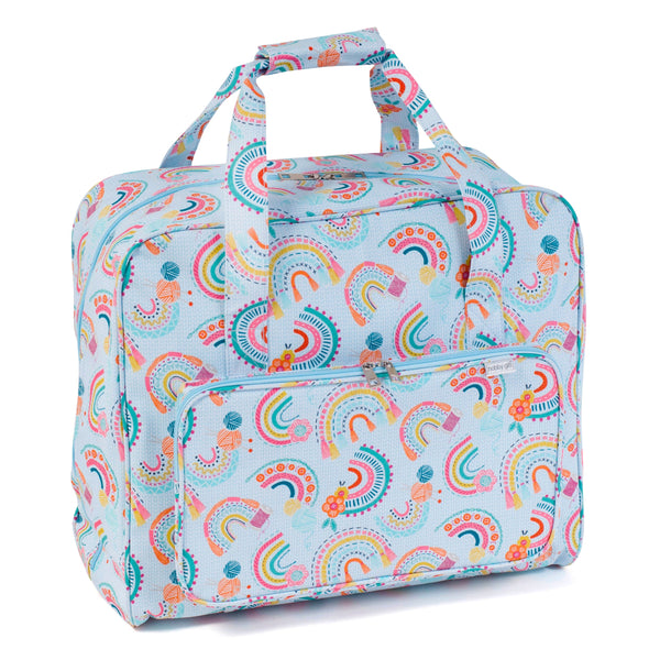 Hobby Gift: Sewing Machine Bag: Matt PVC: Rainbow: Item size: (d/w/h) 20 x 44 x 38cm.