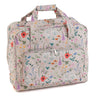 Hobbygeschenk: Nähmaschinentasche: Mattes PVC: Wilde Blumen: Artikelgröße: (B/T/H) 20 x 44 x 38 cm.