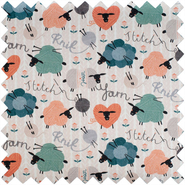 Hobby Gift: Sewing Machine Bag: Matt PVC: Knit Happens: Item size: (d/w/h) 20 x 44 x 38cm. - 0