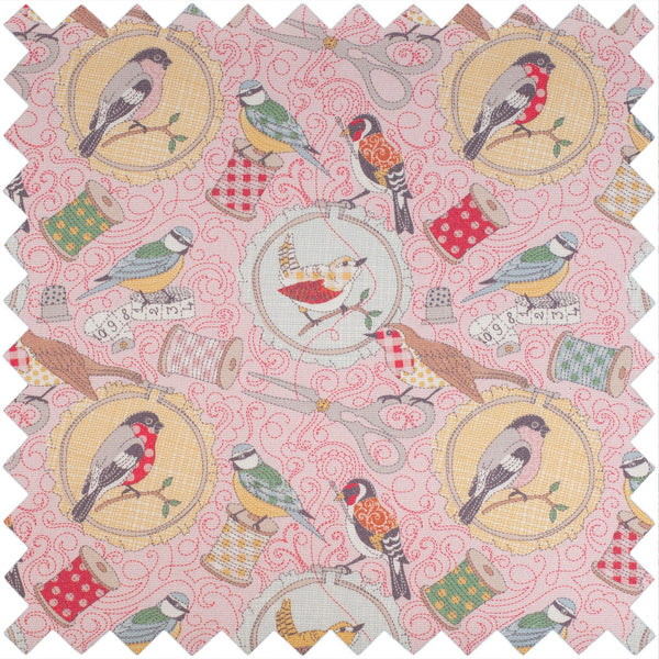 Hobby Gift: Sewing Machine Bag: Matt PVC: Birds on Bobbin: Item size: (d/w/h) 20 x 44 x 38cm.