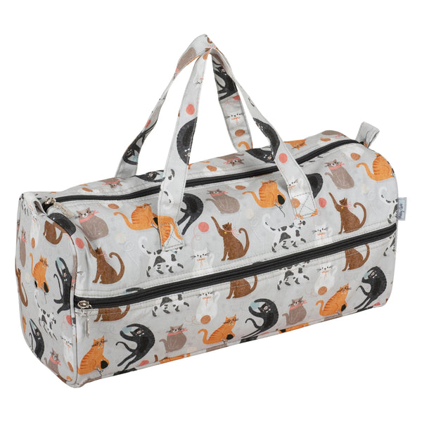 Hobby Gift: Knitting Bag: Cats: Item size: (d/w/h) 16 x 43 x 19cm.