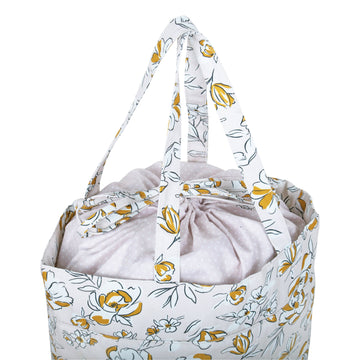 Hobby Gift: Craft Bag (M): Drawstring: Spring Floral:  Item size: (d/w/h) 17 x 30 x 28cm. - 0