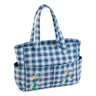 Hobbycadeau: Knaptas: Geborduurd: Wilde Bloemenruit: Afmeting artikel: (d/b/h) 13 x 34,5 x 29 cm.