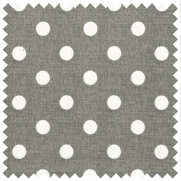 Hobby Gift: Craft Bag: Matt PVC: Grey Linen Polka Dot: Item size: (d/w/h) 13 x 36 x 31cm. - 0