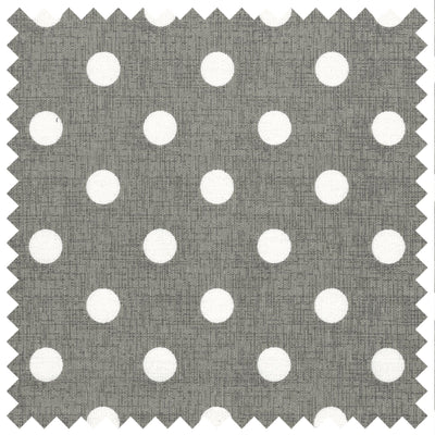 Hobby Gift: Craft Bag: Matt PVC: Grey Linen Polka Dot: Item size: (d/w/h) 13 x 36 x 31cm.