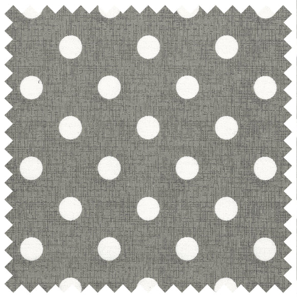 Hobby Gift: Craft Bag: Matt PVC: Grey Linen Polka Dot: Item size: (d/w/h) 13 x 36 x 31cm.