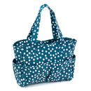Hobby Gift: Craft Bag: Matt PVC: Teal Spot: Item size: (d/w/h) 13 x 36 x 31cm.-1