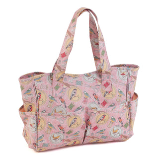 Hobby Gift: Craft Bag: Matt PVC: Birds on Bobbin: Item size: (d/w/h) 13 x 36 x 31cm.