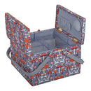 Hobby Gift: Sewing Box (L): Twin Lid: Square: Woodland Toadstool: Item size: (d/w/h) 25 x 25 x 17cm.-2