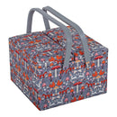 Hobby Gift: Sewing Box (L): Twin Lid: Square: Woodland Toadstool: Item size: (d/w/h) 25 x 25 x 17cm.-1