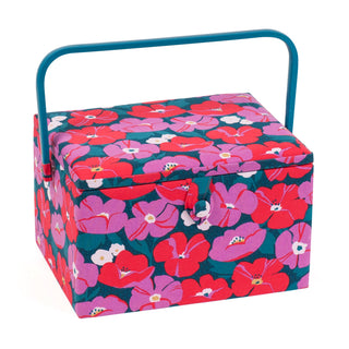 Hobby Gift: Sewing Box (L): Modern Floral: Item size: (d/w/h) 23.5 x 31 x 20cm.