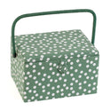 Hobby Gift: Sewing Box (L): Khaki Spot: Item size: (d/w/h) 23.5 x 31 x 20cm.