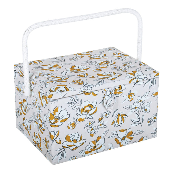 Hobby Gift: Sewing Box (L): Spring Floral: Item size: (d/w/h) 23.5 x 31 x 20cm.