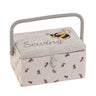 Regalo de pasatiempo: Caja de costura (M): Bordado: Abejas: Abeja de costura: Tamaño del artículo: (p/n/al) 18,5 x 25,5 x 14,5 cm. 