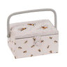 Regalo de hobby: Caja de costura (M): Bordado: Abeja: Tamaño del artículo: (d/a/a) 18,5 x 25,5 x 14,5 cm. 