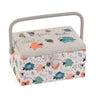 Regalo de hobby: Caja de costura (M): Bordado: Knit Happens: Tamaño del artículo: (d/a/a) 18,5 x 25,5 x 14,5 cm. 