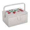 Regalo de hobby: Caja de costura (M): Bordado: Invernadero de fresas: Tamaño del artículo: (p/n/al) 18,5 x 25,5 x 14,5 cm. 