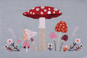 Hobby Gift: Sewing Box (M): Embroidered Woodland Toadstool: Item size: (d/w/h) 18.5 x 25.5 x 14.5cm.