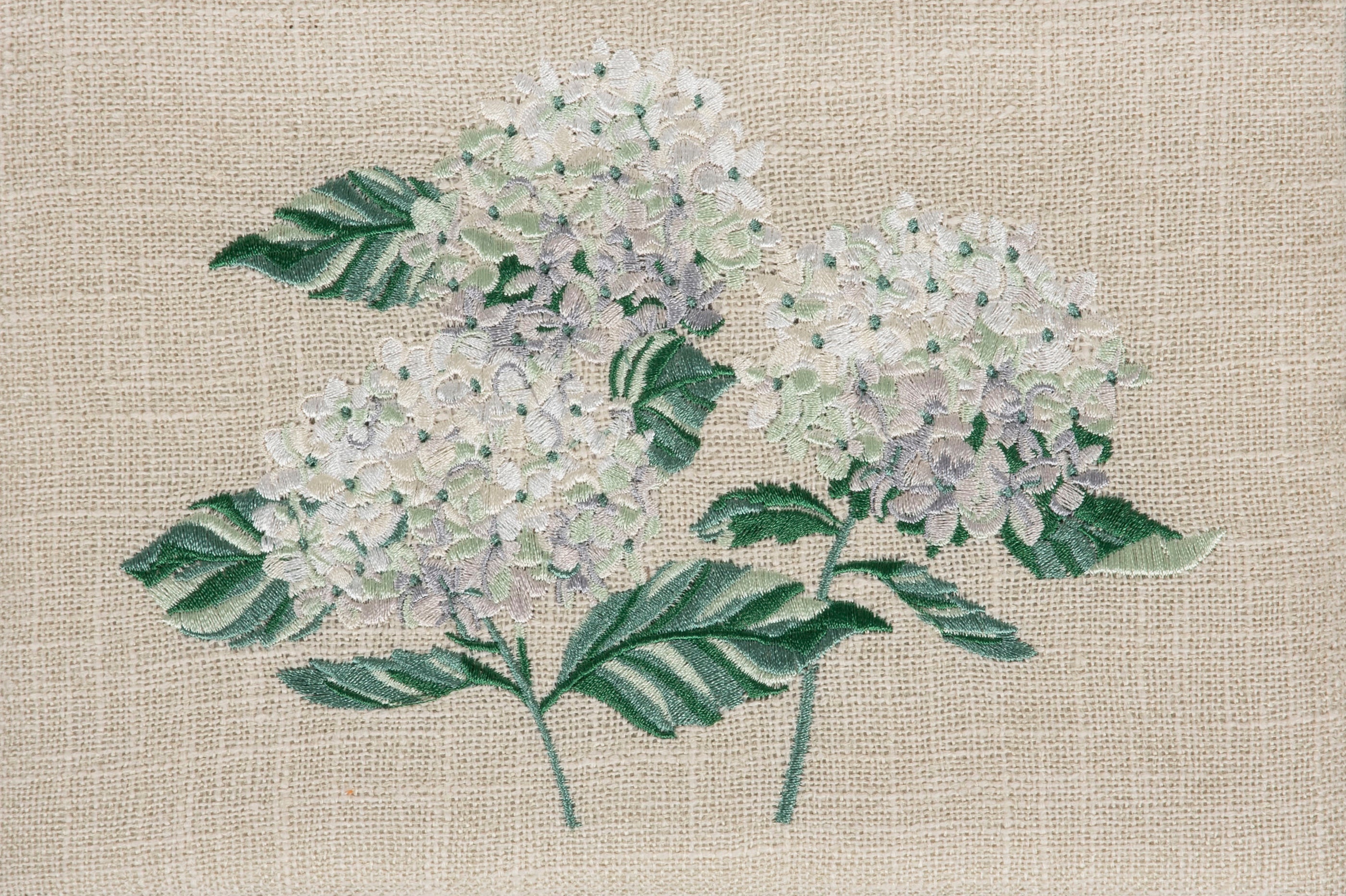 Hobby Gift: Sewing Box (M): Embroidered: Hydrangea: Item size: (d/w/h) 18.5 x 25.5 x 14.5cm.