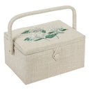 Hobby Gift: Sewing Box (M): Embroidered: Hydrangea: Item size: (d/w/h) 18.5 x 25.5 x 14.5cm.-1