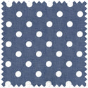 Hobby Gift: Sewing Box (M): Denim Polka Dot: Item size: (d/w/h) 18.5 x 25.5 x 14.5cm.