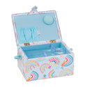 Hobby Gift: Sewing Box (M): Rainbow: Item size: (d/w/h) 18.5 x 25.5 x 14.5cm.