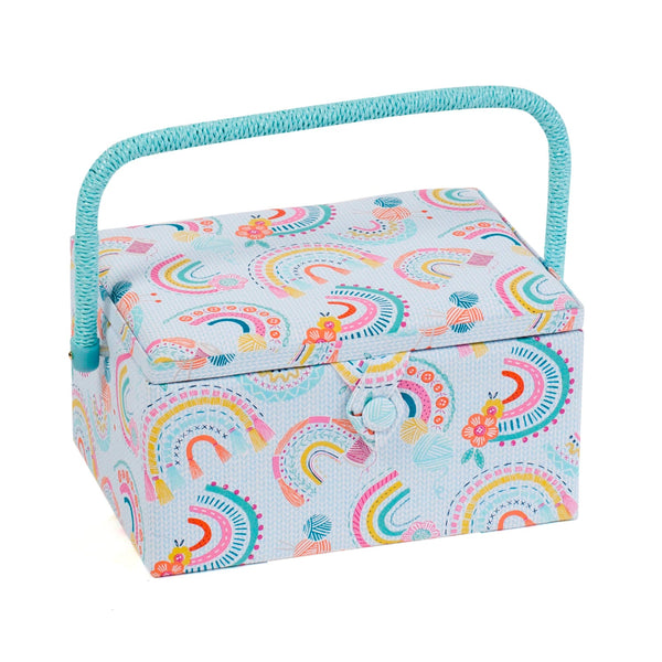 Hobby Gift: Sewing Box (M): Rainbow: Item size: (d/w/h) 18.5 x 25.5 x 14.5cm.