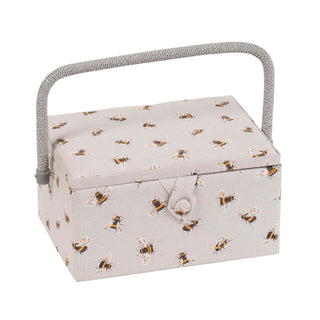 Hobby Gift: Sewing Box (M): Bee: Item size: (d/w/h) 18.5 x 25.5 x 14.5cm.