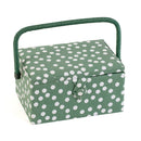 Hobby Gift: Sewing Box (M): Khaki Spot: Item size: (d/w/h) 18.5 x 25.5 x 14.5cm.-1