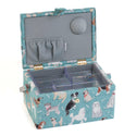 Hobby Gift: Sewing Box (M): Dogs: Item size: (d/w/h) 18.5 x 25.5 x 14.5cm.