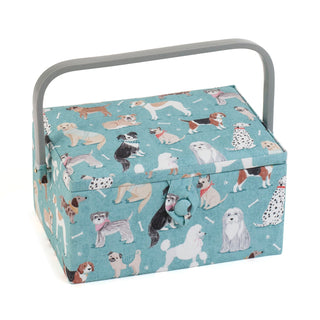 Hobby Gift: Sewing Box (M): Dogs: Item size: (d/w/h) 18.5 x 25.5 x 14.5cm.