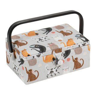 Hobby Gift: Sewing Box (S): Cats: Item size: (d/w/h) 15.5 x 23.5 x 11cm.