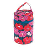 Hobbygeschenk: Wollhalter: Mattes PVC: Modernes Blumenmuster: Artikelgröße: (b/t/h) 14 x 14 x 22 cm.