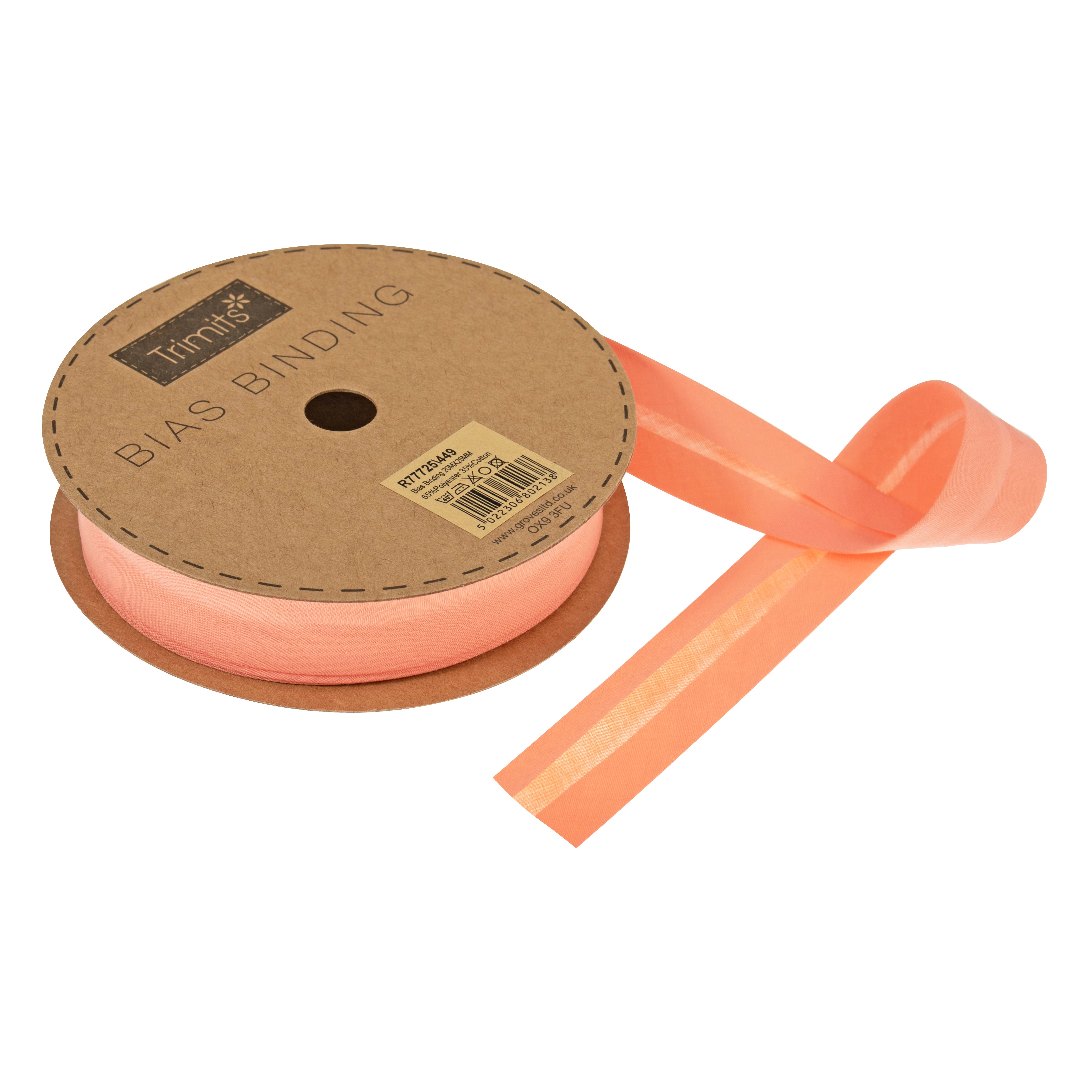 Comprar coral Trimits : Bias Binding Tape: Polycotton: 25mm