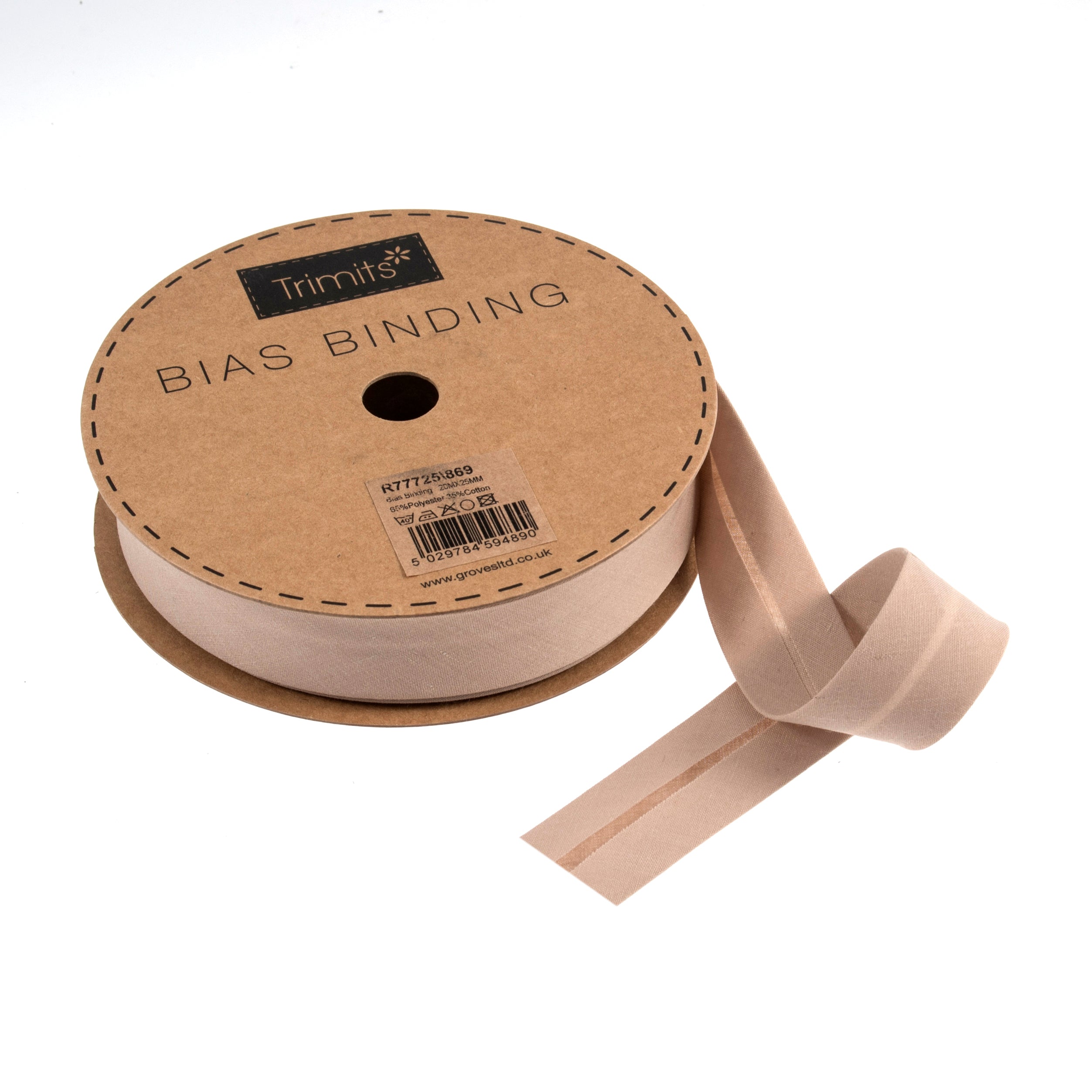 Trimits : Bias Binding Tape: Polycotton: 25mm