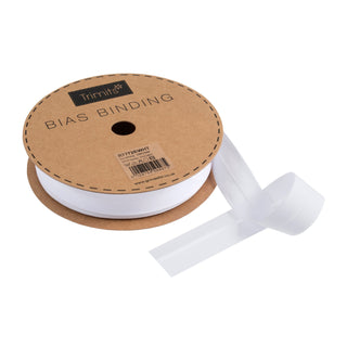 Comprar white Trimits : Bias Binding Tape: Polycotton: 25mm