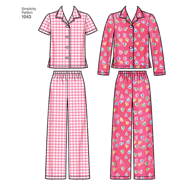 Simplicity Sewing Pattern 1043 Child’s, Girls’ and Boys’ Separates