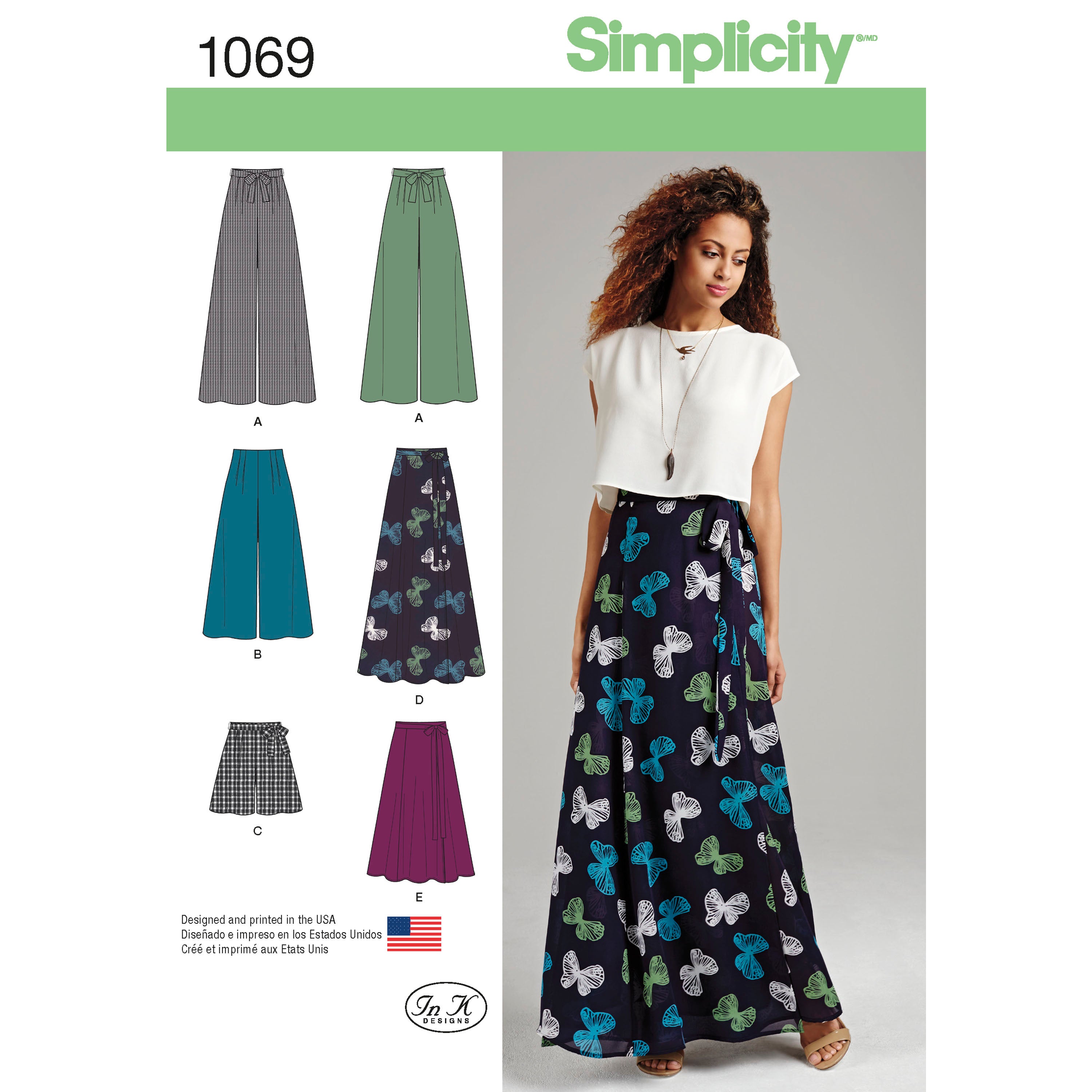 Simplicity Sewing Pattern 1069 Misses' Wide Leg Trousers or. | Fabriques