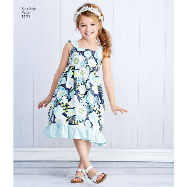 Simplicity Sewing Pattern 1121 Child’s and Girls’ Pullover Dresses