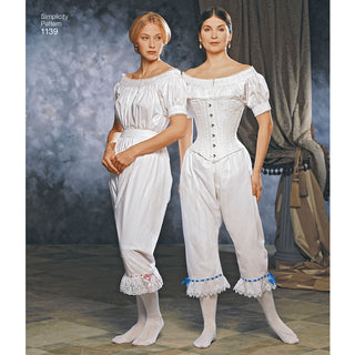 Simplicity Sewing Pattern 1139 Misses’ Civil War Undergarments