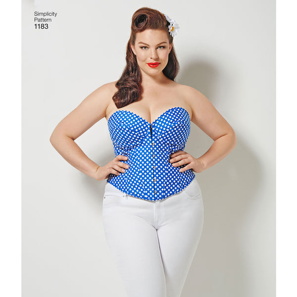 Simplicity Sewing Pattern 1183 Misses’ and Plus Size Corsets