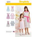 Patrón de costura Simplicity 1211 Vestido para niña y niño en dos largos-1