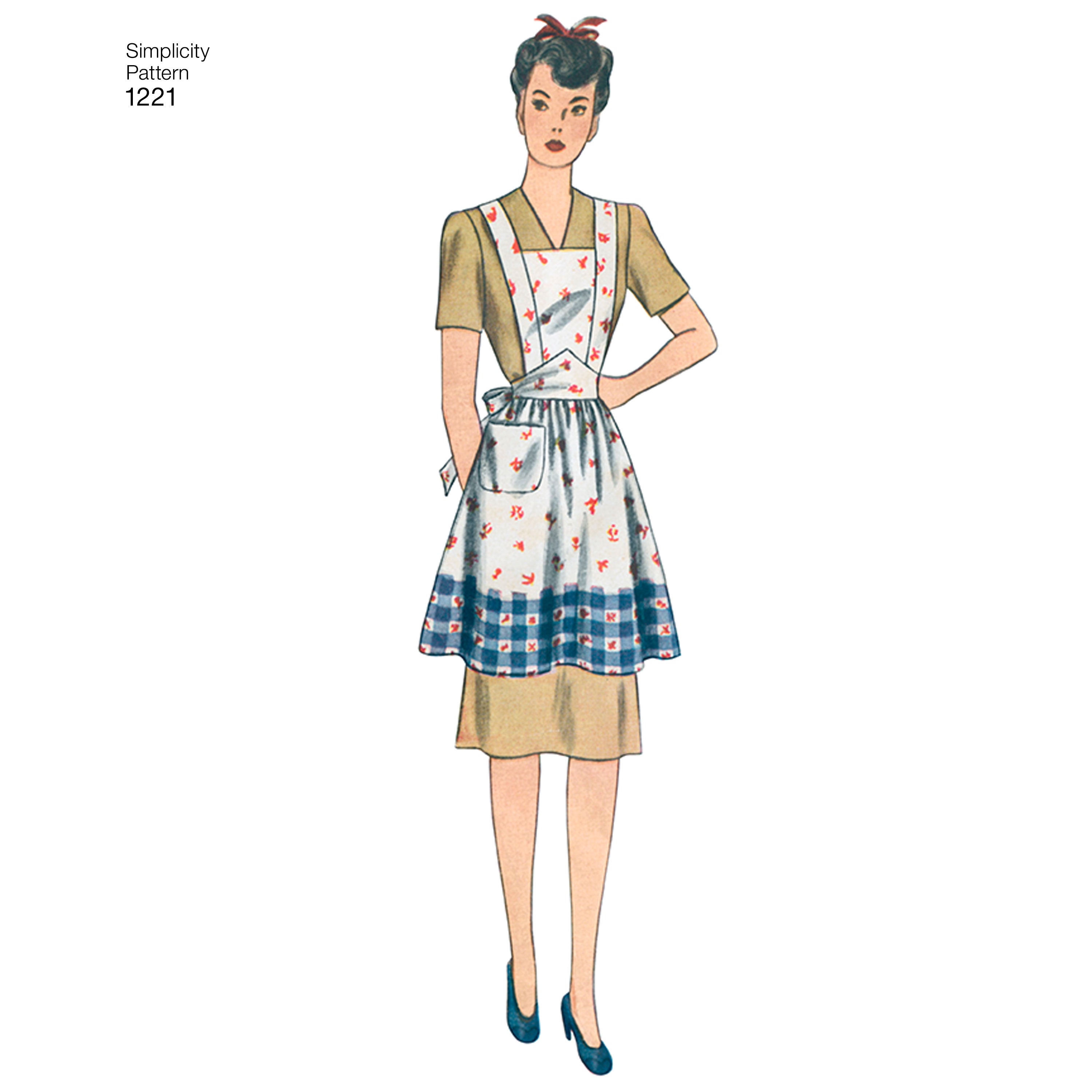 Simplicity Sewing Pattern 1221 Misses’ Vintage Aprons - 0