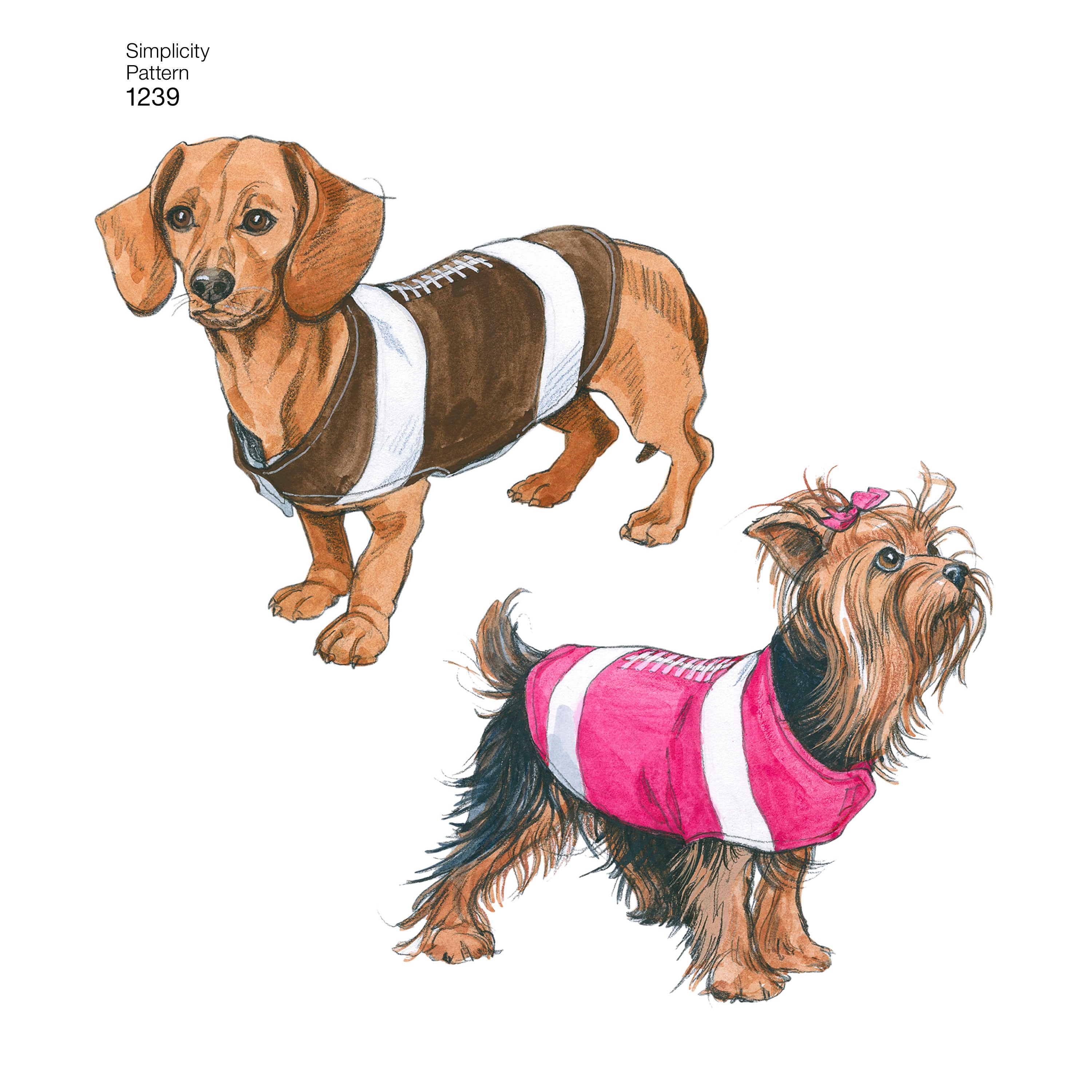 Simplicity Sewing Pattern 1239 Dog Coats in Three Sizes