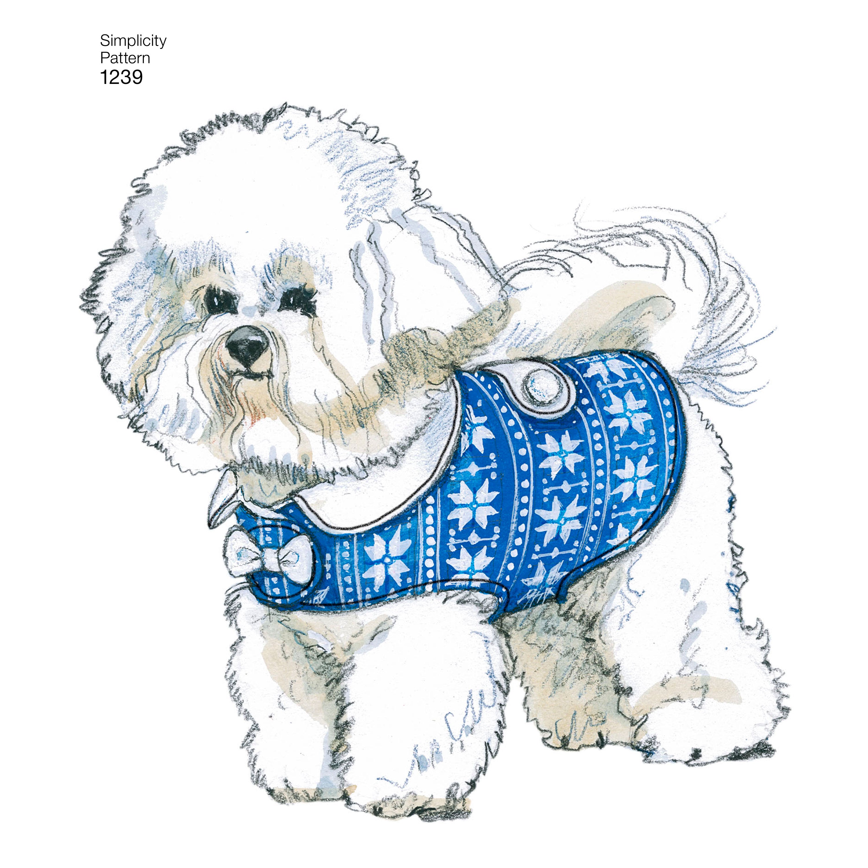 Simplicity Sewing Pattern 1239 Dog Coats in Three Sizes