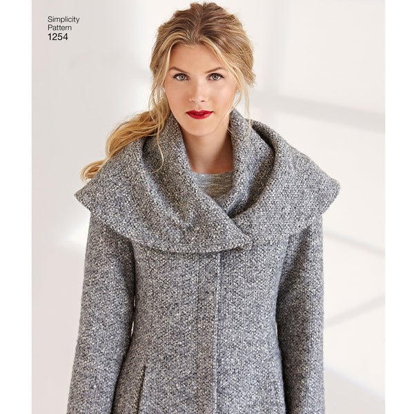 Simplicity Sewing Pattern 1254 Misses’ Leanne Marshall Easy Lined Coat or Jacket