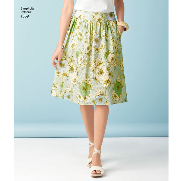 Simplicity Sewing Pattern 1369 Misses’ Skirts in Three Lengths