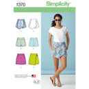 Simplicity Sewing Pattern 1370 Misses’ Shorts, Skort and Skirt-1